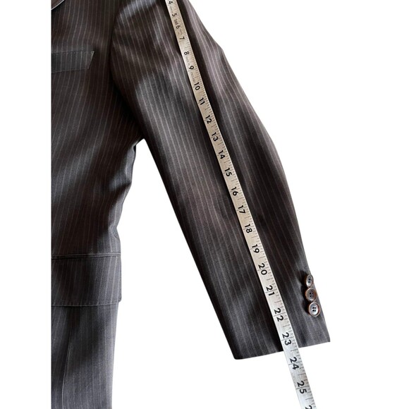 Hugo Boss Guabello Super 130s Men 2pc Suit 40S 32x30 Pinstripe Rossellini Cinema - Picture 16 of 16